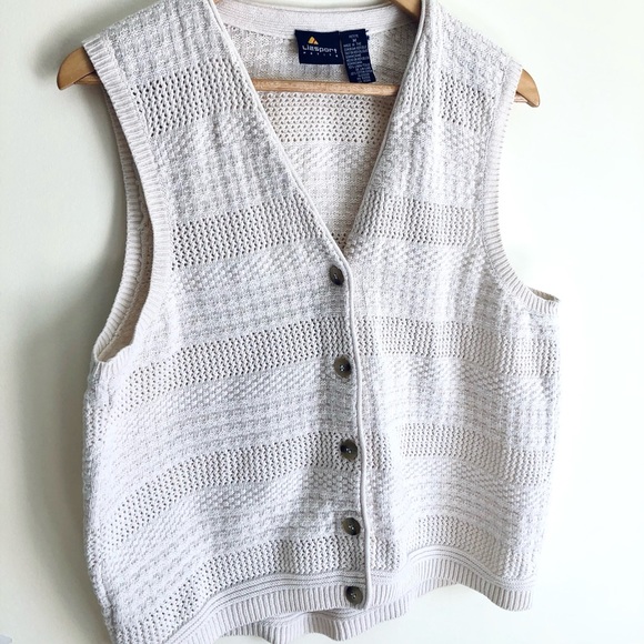 Vintage cream knit vest - Picture 10 of 13